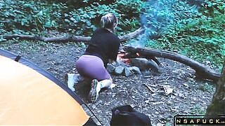 Real Sex in the Forest Fucked a Tourist in a Tent